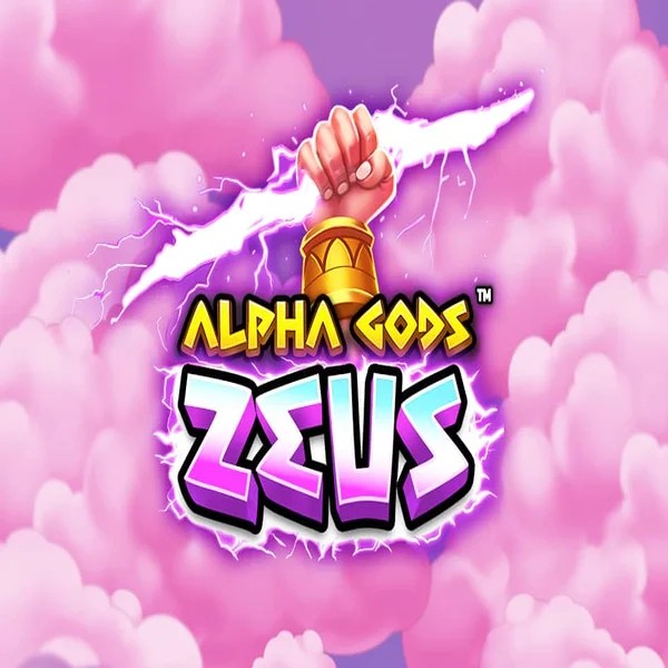 Alpha Gods Zeus slot logo by PearFiction Studios at Ringospin Casino