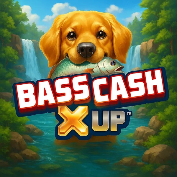 Bass Cash X UP logo by Alchemy Gaming at Ringospin Casino