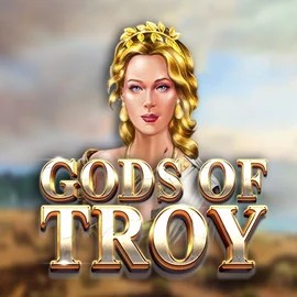Gods of Troy by Red Tiger Gaming, showcased at ringospins.com – game logo