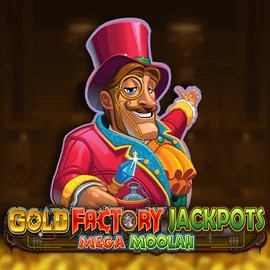 Official Jackpots logo: Gold Factory Jackpots Mega Moolah by Aurum Signature Studios at Ringospin Casino