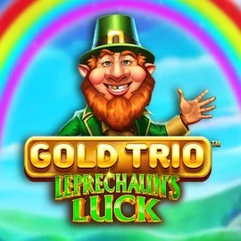 Gold Trio Leprechaun's Luck online game logo by Playtech on ringospins.com