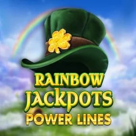 Rainbow Jackpots Power Lines online game logo by Red Tiger Gaming on ringospins.com