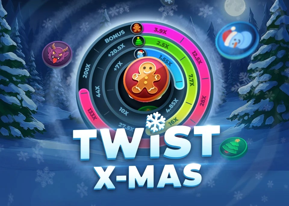 Twist X-mas logo – Casino Games by InOut at Ringospin Casino